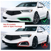 DURAFORCE For Acura TLX 2018 2019 2020 PP Underbody Spoiler Front Bumper Lips Left & Right