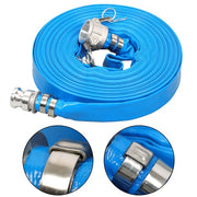 DURAFORCE 1-1/4" x 100' Pvc Backwash Discharge Hose For Swimming Pools W/ Pin Lug Fittings