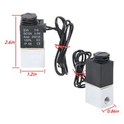 DURAFORCE 2PCS 1/4" Fast Response Electric Air Water Solenoid Valve 12V DC Normally Closed