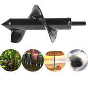 DURAFORCE Auger Drill Bit 3 in. x 7 in.Black Garden Plant Flower Bulb Rapid Planter Spiral