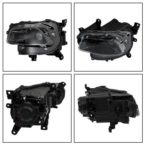 DURAFORCE Pair For 2014-2018 Jeep Cherokee Headlight Replacement HID/Xenon Clear Lens L+R