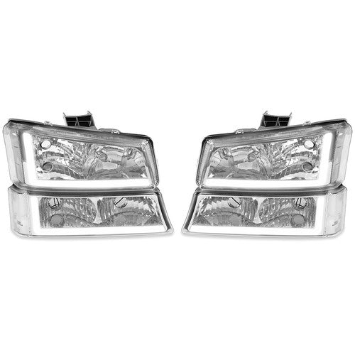 LED Headlights and Bumper Light for 2003-2006 07 Chevy Silverado 1500 2500 3500