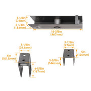 DURAFORCE Trailer Hanger Kit for slipper spring 10K lbs Tandem axle spacing Universal