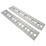 DURAFORCE 1 Pair 6063 Aluminum Silver 84" × 14" Ramps 6000Lbs Car Trailer Truck Hook End