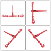 DURAFORCE Chain and Bundle Kit Steel Red 3/8in-1/2in×10ft G80 Width 24-31in Steel 9215lbs