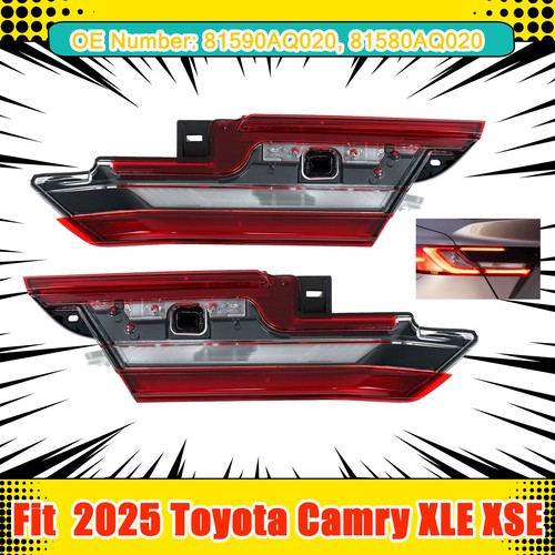 DURAFORCE LED Tail Light Lamp Inner for 2025 for Toyota Camry XLE XSE Pair LH RH