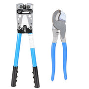 DURAFORCE Battery Cable Lug Crimping Tool Wire Crimper For 10-0AWG with Cable Cutter