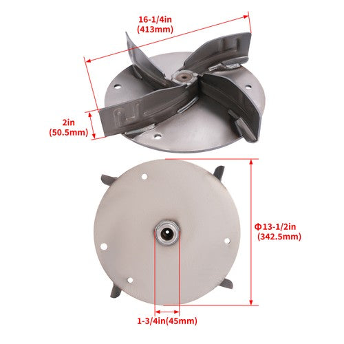 DURAFORCE Steel Leaf Vacuum Catcher Impeller Comp Coated With Anti-Rust Oil #66886