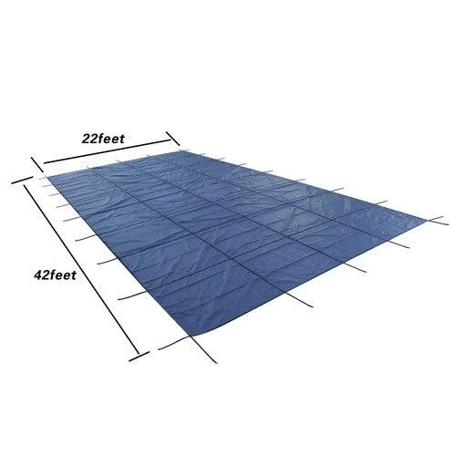 DURAFORCE Inground Pool Safety Cover 20' × 40' Rectangle Safety Pool Covers Blue Mesh