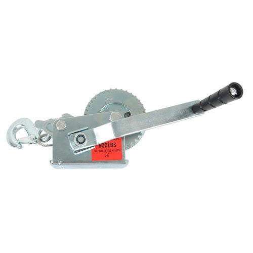 DURAFORCE 600 lbs Steel Cable Hand Winch Crank Gear Winch Atv Boat Trailer Heavy Duty