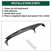 DURAFORCE For 98-01 Dodge Ram 1500 2002 2500 3500 Dashboard Cover Cap Bezel Overlay Black