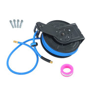 DURAFORCE 1/2" x 50' Max 300PSI Premium Rubber Hose, Heavy Duty Steel Air Hose Reel