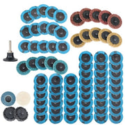 DURAFORCE 71PCS 2" Roll Lock Sanding Discs Set W/ 1/4 Holder Die Grinder Quick Change Disc