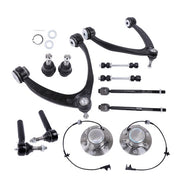 DURAFORCE For Sierra 1500 2WD Front Wheel Bearing Hubs Control Arms Suspension Kit 12pc