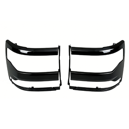 DURAFORCE Headlight Trim Bezel Cover for Chevy Silverado 1500 2016-2018 Black Pair
