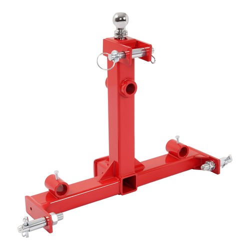 DURAFORCE 3 Pt Gooseneck Ball Hitch Adapter 2" Receiver Trailer Drawbar For Cat1 tractors