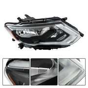 DURAFORCE Headlight Replacement For Nissan Rogue 2017 2018 2019 Right Side Chrome Housing