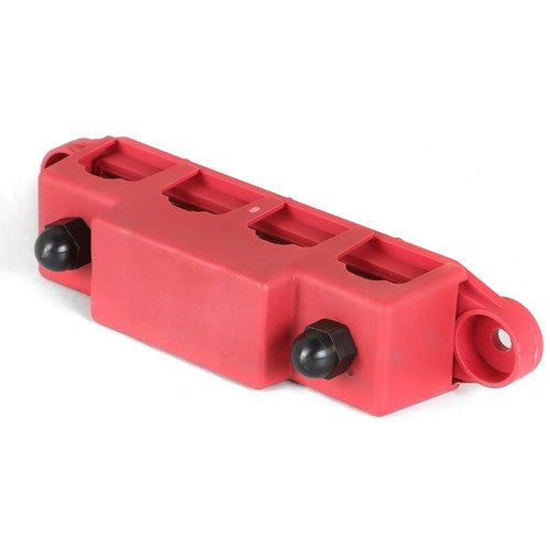 DURAFORCE Red 4 Post Busbar Bus Bar Power Distribution Block With Cover 5/16" 12V 250A