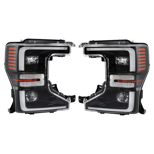 DURAFORCE Headlights Replacement For Ford F250 F350 SuperDuty 2020-2022 LH+RH LED Black