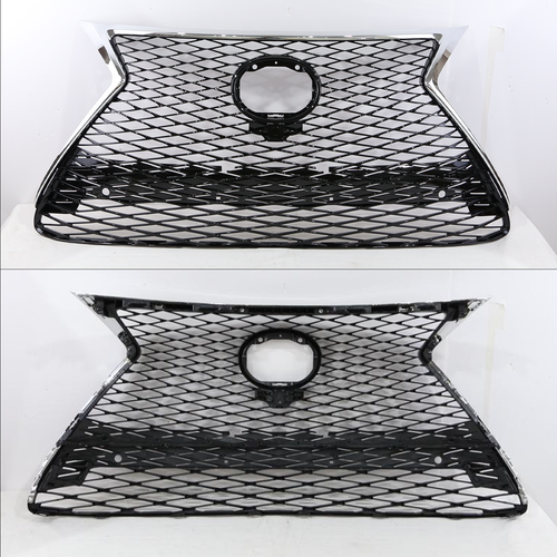 DURAFORCE Front Bumper Grille for 2015-2017 Lexus NX200T NX300H F Sport Chrome Black