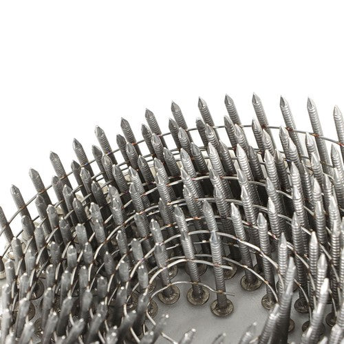 DURAFORCE 3600Pcs 15 Degree Wire Coil 1-1/4” ×.09” Ring Shank Stainless Steel Siding Nails