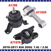 DURAFORCE Engine Trans w/o Bracket & Torque Strut Mount 3PCS for Kia Soul 1.6L 2.0L 10-11