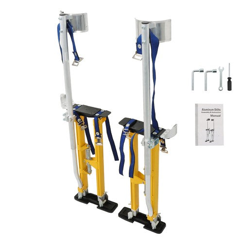 DURAFORCE 24-40 Inch Yellow Aluminum Drywall Stilts Tool For Painting Painter Taping
