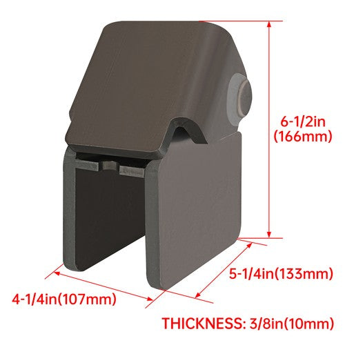 DURAFORCE Set of Weld-on Steel Dump Truck Trailer Hinge Work On Any 2" Rectangular Tube