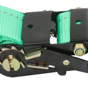 DURAFORCE Heavy Duty E Track System 2 Ratchet Straps 4 Wheel Chocks Mounting Kit Green