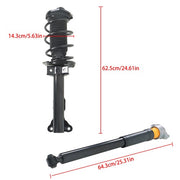 DURAFORCE 4PCS Front Complete Struts Rear Shocks 501798019 For Mercedes E350 2010-2014 RWD