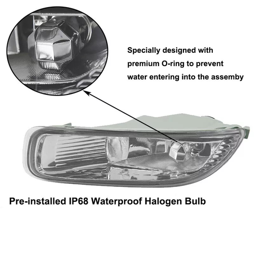 DURAFORCE Halogen Driving Fog Lights Lamps w/Switch Wiring for 2003 2004 Toyota Corolla