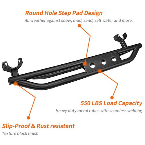 Nerf Bars Side Steps Armor Running Boards for 07-18 Jeep Wrangler JK 2 Door