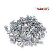 DURAFORCE 100 Pack 10-24 Aluminum Flange Nutserts Rivet Nut Rivnut Nutsert