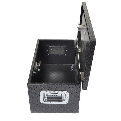 DURAFORCE For Pickup Trailer Black Aluminum Diamond Plate 20"×12"×9.5" Tool Box w/Keys