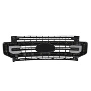 DURAFORCE Front Bumper Grille Plastic Gloss Black For Ford F250 F350 2020-2022 Super Duty