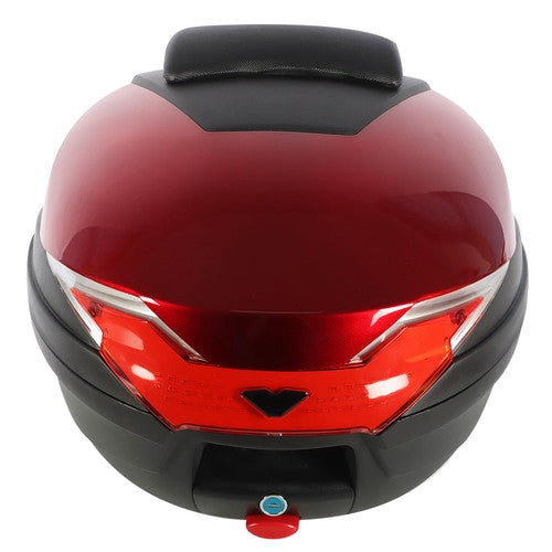 DURAFORCE 32L Red Motorcycle Tour Tail Box Top LockStorage Carrier Luggage Scooter Trunk