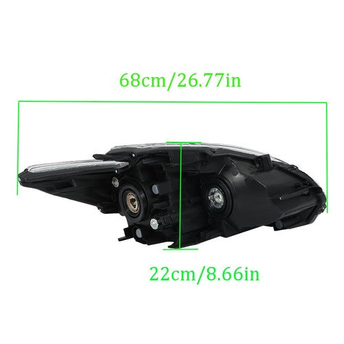 DURAFORCE Headlights Headlamps For Toyota Prius 2012-2015 Replacement Right&Left Halogen