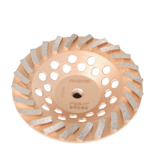 DURAFORCE 7" Diameter 5/8"-11 Arbor 24 Turbo Grinding Wheels for Concrete and Masonry US