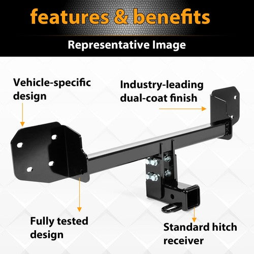Class 3 Black Trailer Tow Hitch 2 Inch Receiver For Subaru Outback Sport Wagon 10-19