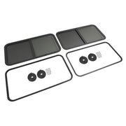 DURAFORCE 2PCS 42" W x 22" H RV Window Horizontal Slider For Camper Cargo Trailer W/Trim