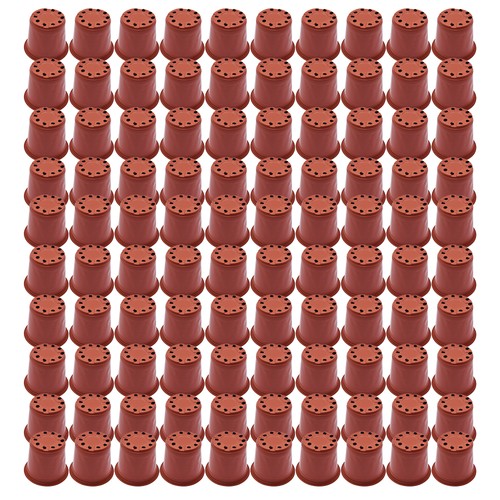 DURAFORCE 16*14*11cm 100pcs Plastic Plant Flower Starting Pots Nursery Seedlings Plant