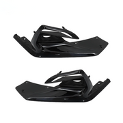 DURAFORCE Front Bumper Fog Light Lamp Covers Bezels For Infiniti Q50 Sport 2018-2021 Black