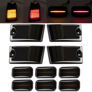 DURAFORCE 10PCS LED Cab Roof Light Marker Roof Top Lamps Smoke For 2003-2009 Hummer H2 SUT