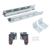 DURAFORCE 1 Pairs Undermount Drawer Slides 18 inch Undermount Soft Close Drawer Slides