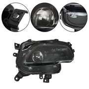DURAFORCE Left + Right Side Front Headlights Headlamps For Jeep Cherokee 2014-2018 Clear