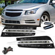 DURAFORCE For 2009-2014 Chevy Cruze LED DRL Fog Light Lamp Daytime Running Light w/Harness