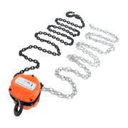 DURAFORCE Manual Chain Hoist | 1 Ton / 2200 lbs Capacity | 2 Hooks Red | 10ft / 3m Lift