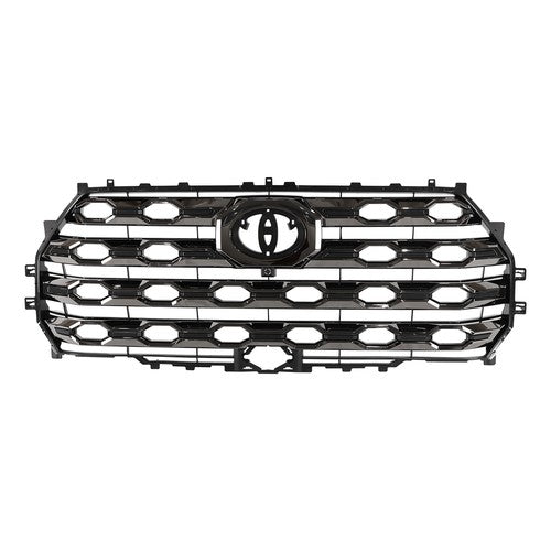 DURAFORCE Front Bumper Grill Electroplated Black for Toyota Tundra Platinum 2022-2024