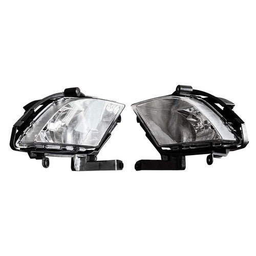DURAFORCE Front Bumper Fog Lights & Covers Set for 2010-2012 for KIA Forte Sedan