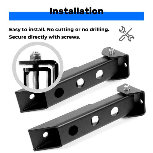 Pair Rear Tailgate Door Hinges Powder Coated for Jeep Wrangler JK 2007 2018